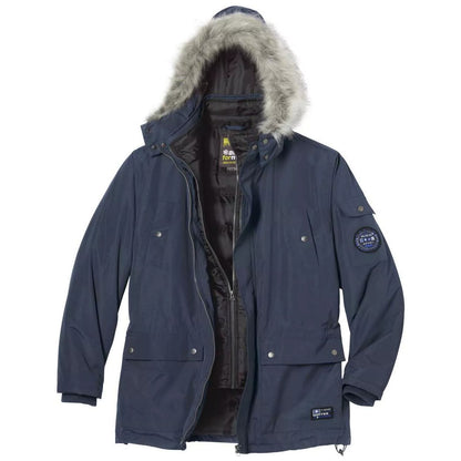 Navy - Back - Atlas For Men Mens Water Repellent Parka