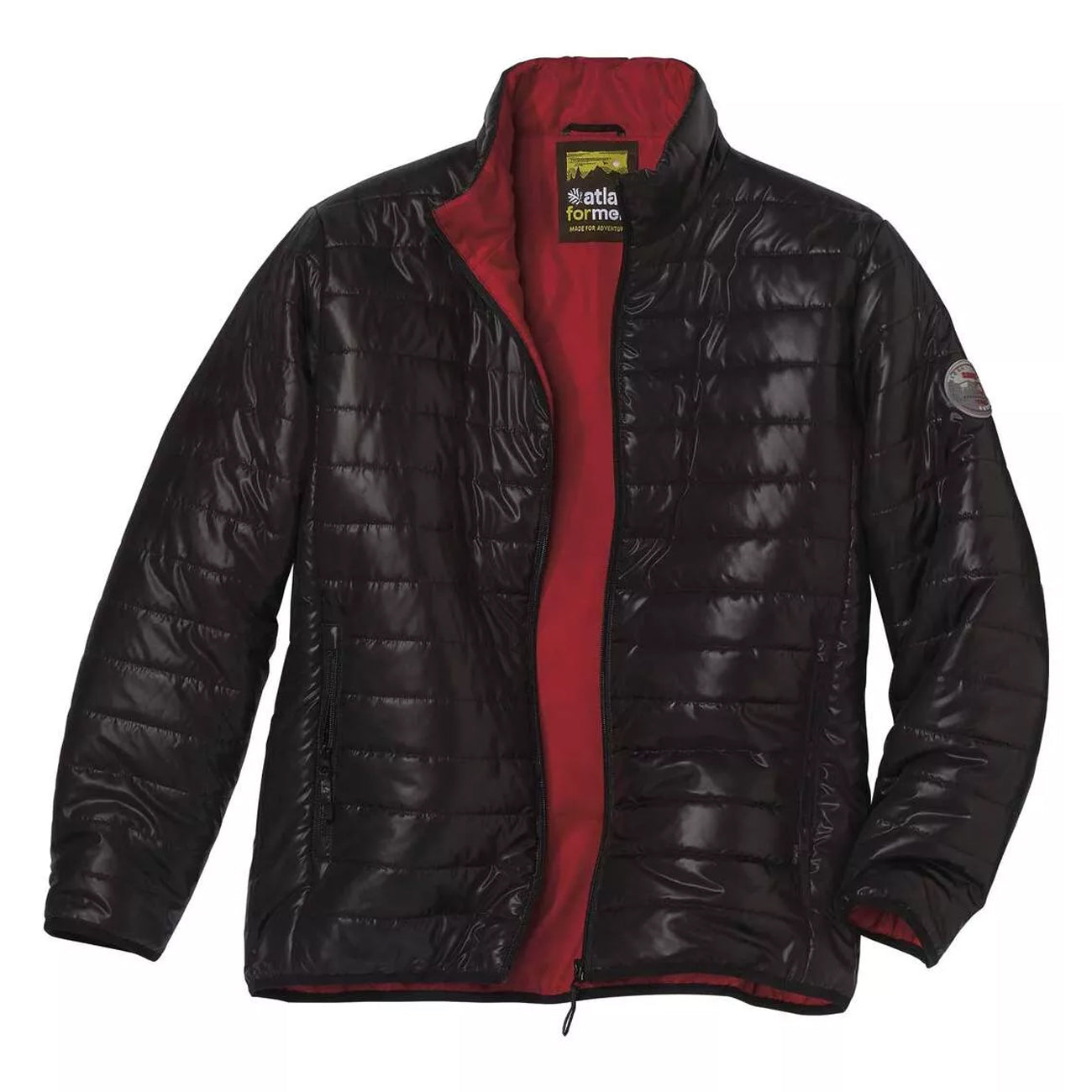 Black - Front - Atlas For Men Mens Lightweight Water Repellent Puffer Jacket