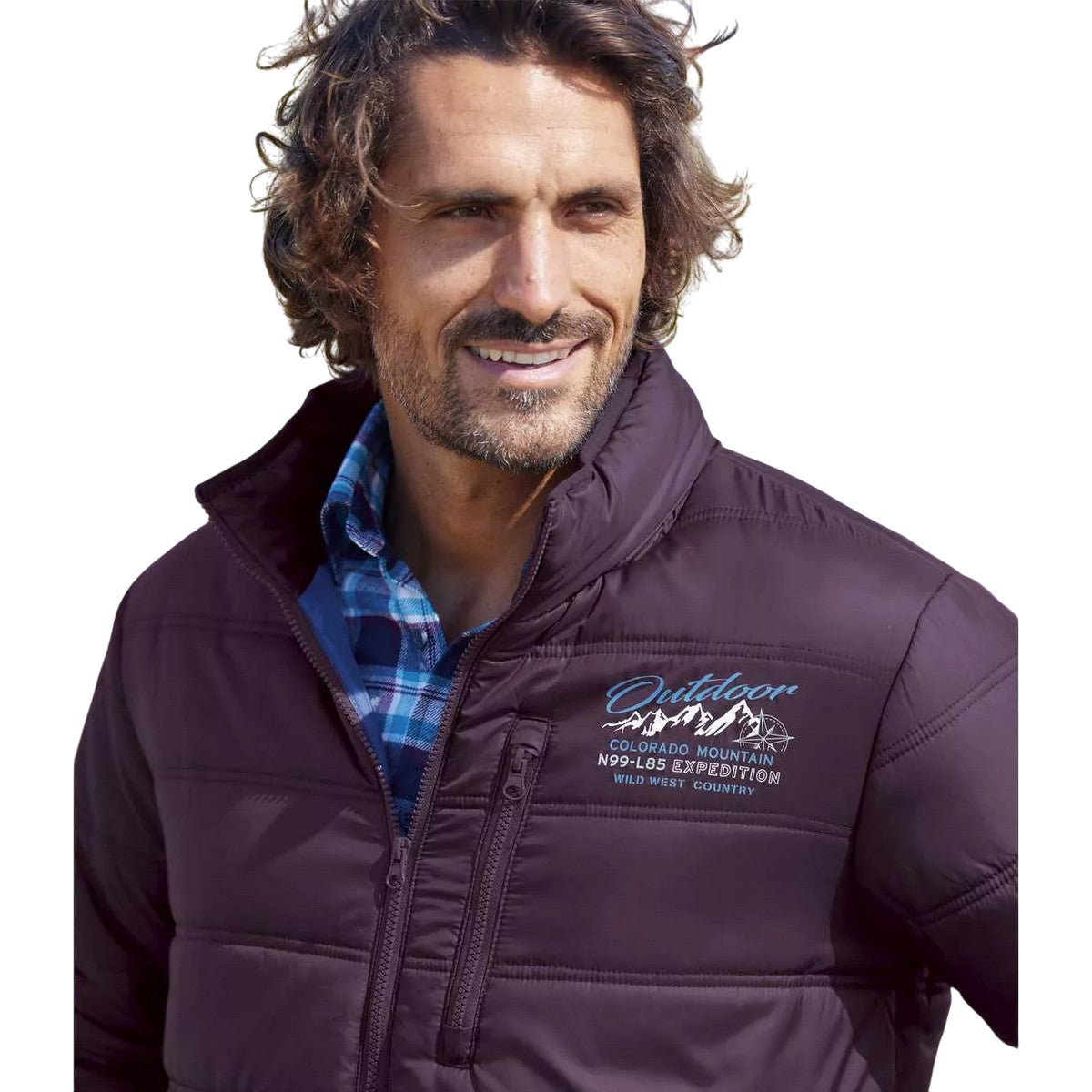 Burgundy - Back - Atlas For Men Mens Lightweight Puffer Jacket