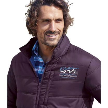 Burgundy - Back - Atlas For Men Mens Lightweight Puffer Jacket