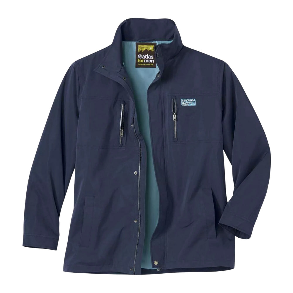 Navy - Front - Atlas For Men Mens Water Repellent Windbreaker