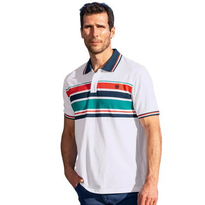 White - Back - Atlas For Men Mens Pique Polo Shirt