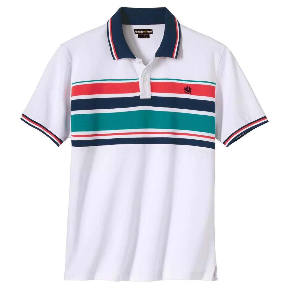 White - Front - Atlas For Men Mens Pique Polo Shirt