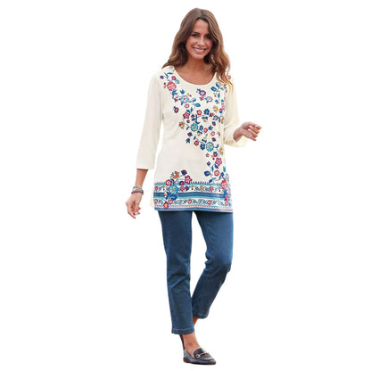 Off White - Lifestyle - Atlas for Women Womens-Ladies Floral Top