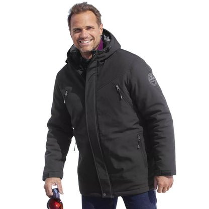Black - Pack Shot - Atlas For Men Mens Softshell Hooded Parka
