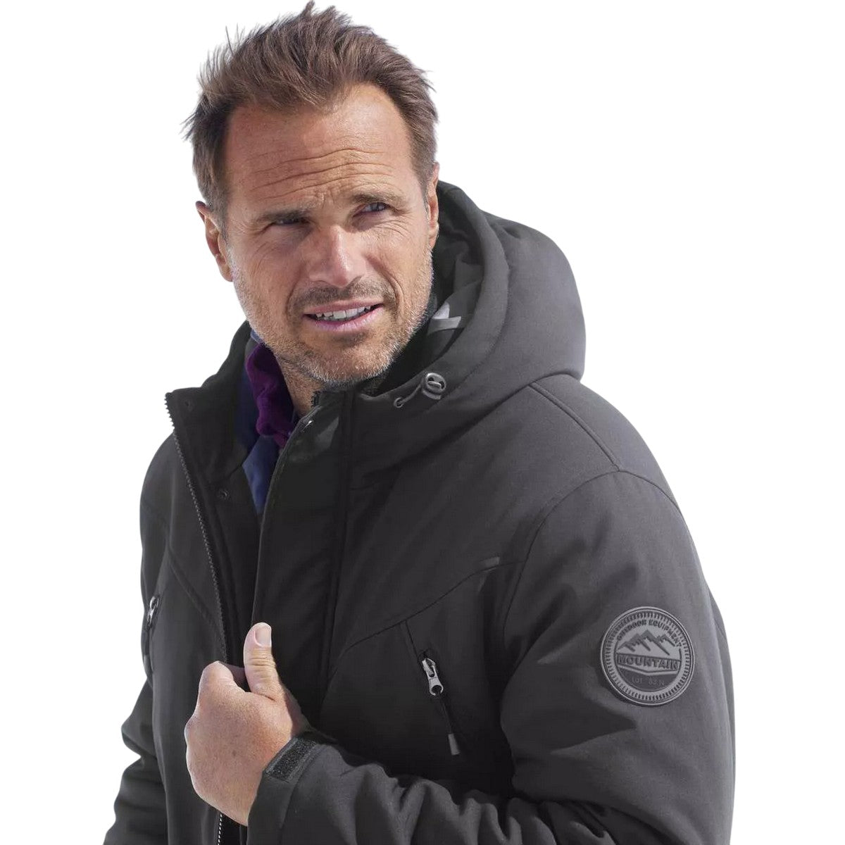 Black - Lifestyle - Atlas For Men Mens Softshell Hooded Parka