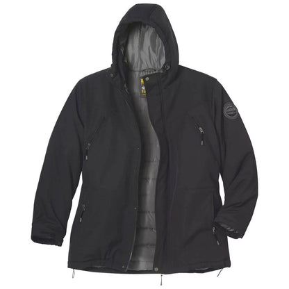 Black - Front - Atlas For Men Mens Softshell Hooded Parka