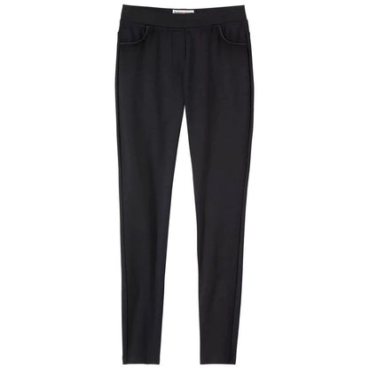 Black - Front - Atlas for Women Womens-Ladies Treggings