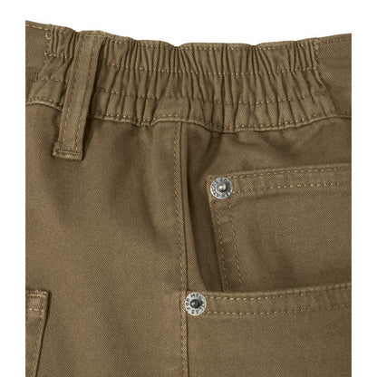 Brown - Back - Atlas For Men Mens Elasticated Waist Regular Trousers