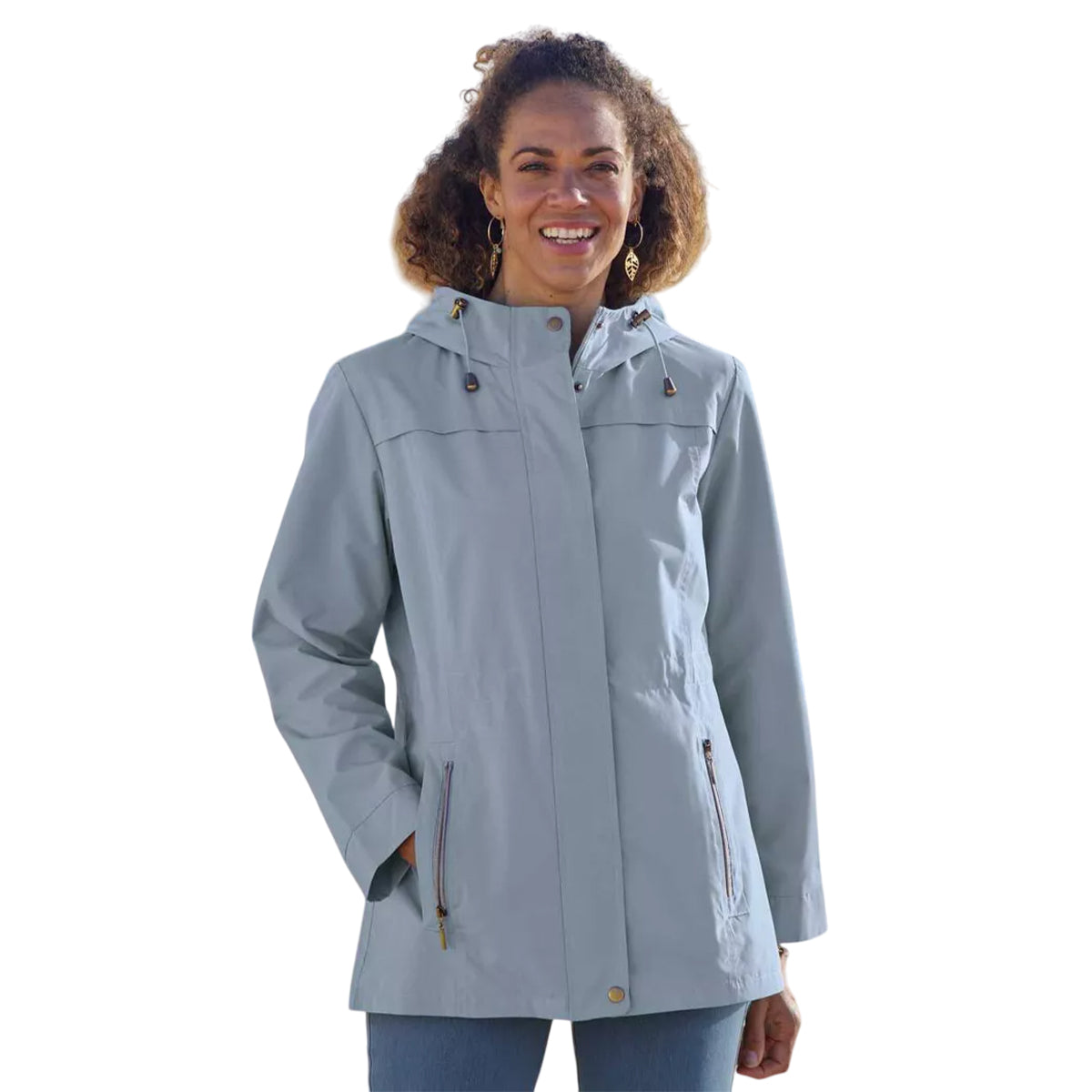 Blue - Back - Atlas for Women Womens-Ladies Water Repellent Windproof Parka