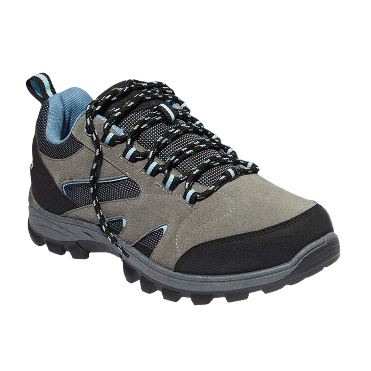 Grey-Black-Blue - Front - Atlas For Men Mens Water Repellent All Terrain Shoes
