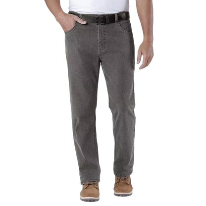 Grey - Front - Atlas For Men Mens Stretch Regular Jeans