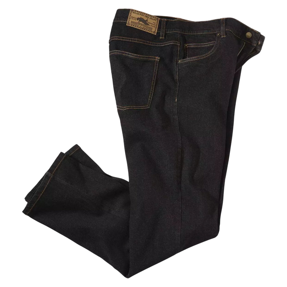 Black - Front - Atlas For Men Mens Stretch Regular Jeans