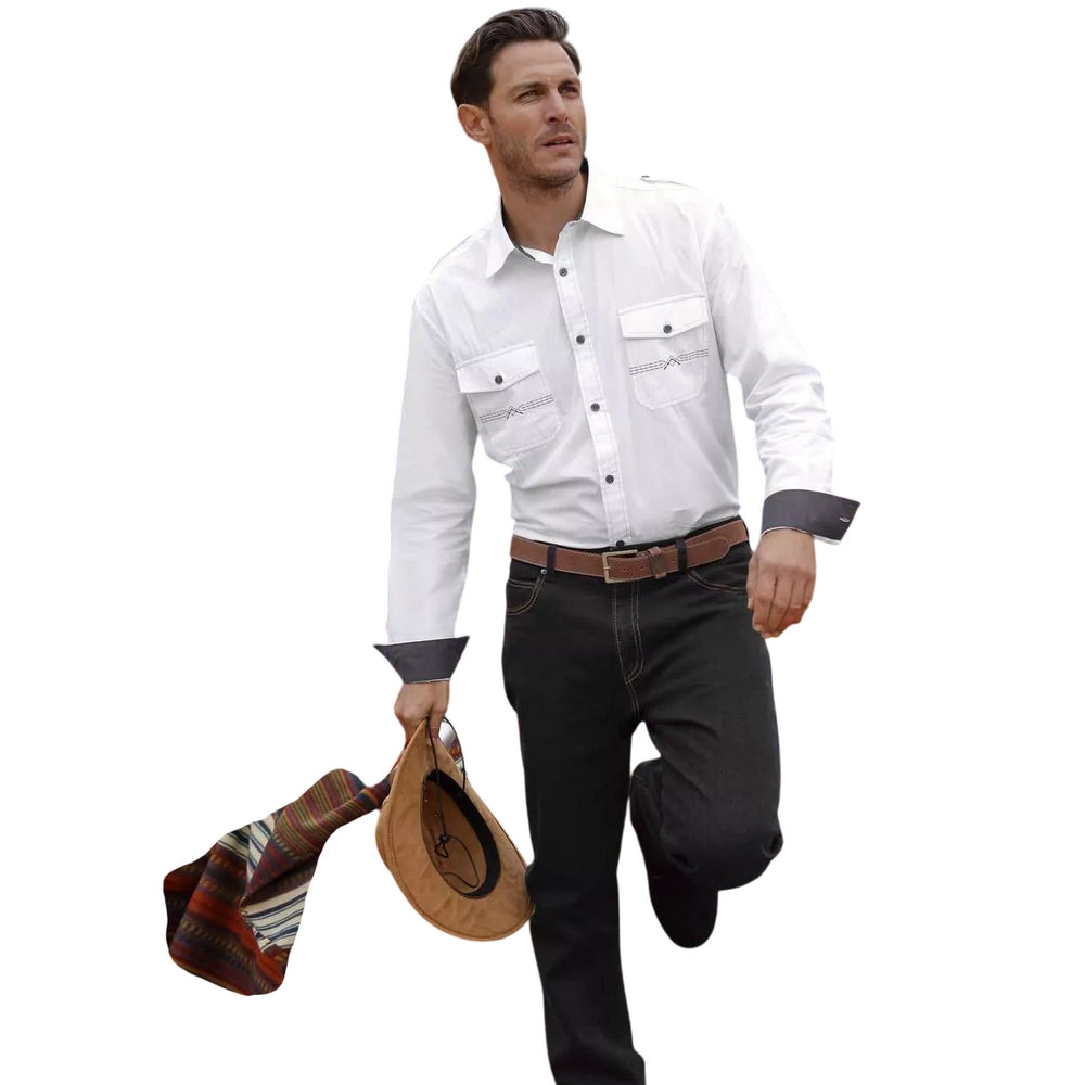 Black - Back - Atlas For Men Mens Stretch Regular Jeans