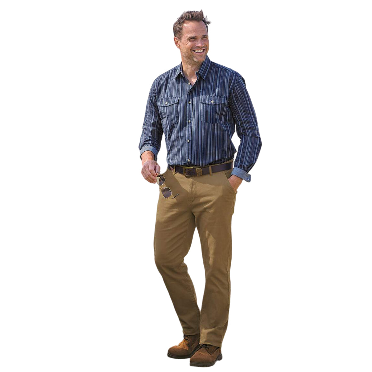 Light Brown - Lifestyle - Atlas For Men Mens Plain Chinos