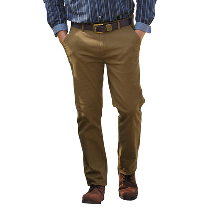 Light Brown - Back - Atlas For Men Mens Plain Chinos
