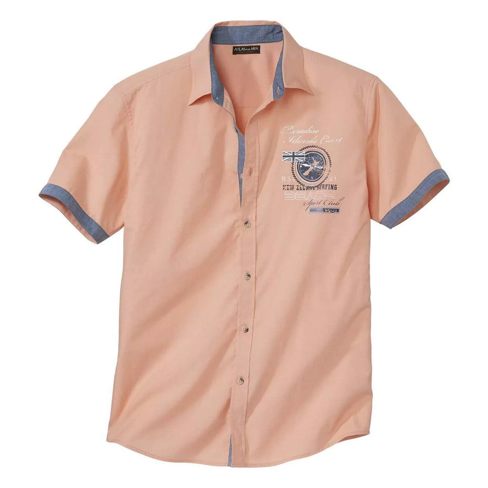 Coral - Front - Atlas For Men Mens Short-Sleeved Shirt