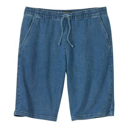 Blue - Front - Atlas For Men Mens Denim Stretch Casual Shorts