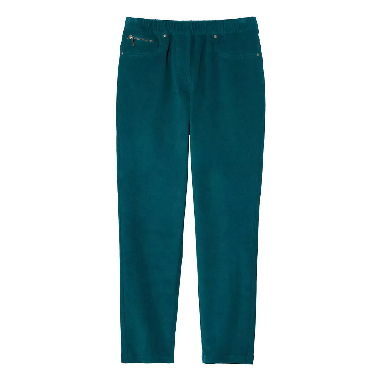 Green - Front - Atlas for Women Womens-Ladies Corduroy Treggings