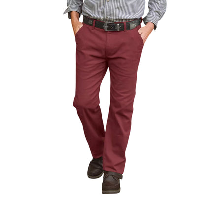 Burgundy - Back - Atlas For Men Mens Stretch Chinos