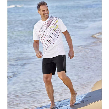 Grey-Black - Side - Atlas For Men Mens Sporty Shorts (Pack of 2)