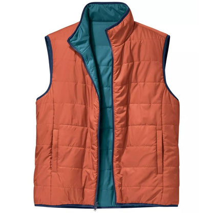Pigeon Blue-Orange - Back - Atlas For Men Mens Reversible Padded Sleeveless Gilet