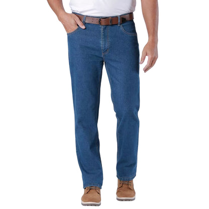 Blue - Side - Atlas For Men Mens Regular Jeans