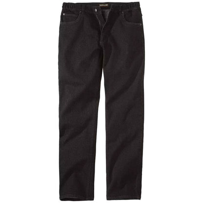 Black - Front - Atlas For Men Mens Part Elasticated Jeans