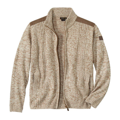 Beige - Front - Atlas For Men Mens Knitted Jacket