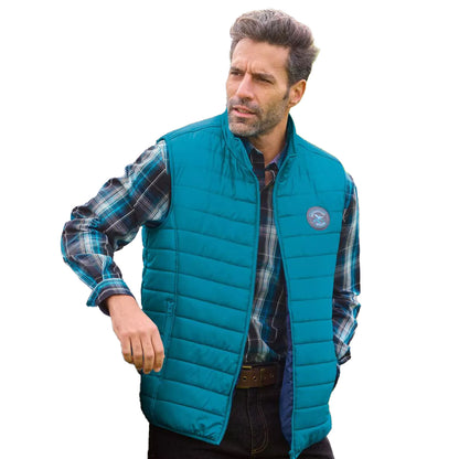 Pigeon Blue - Side - Atlas For Men Mens Water Repellent Padded Gilet
