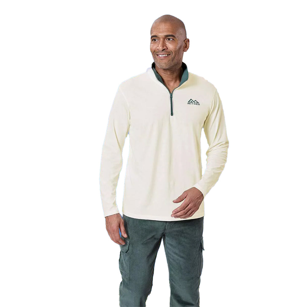 Green-White - Back - Atlas For Men Mens Jersey Quarter Zip Top (Pack of 2)