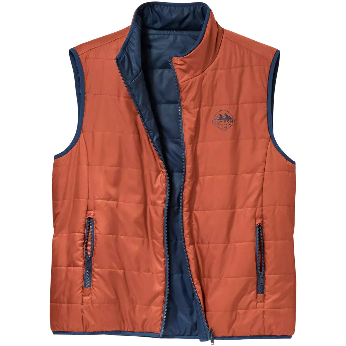 Navy-Orange - Front - Atlas For Men Mens Water Repellent Gilet