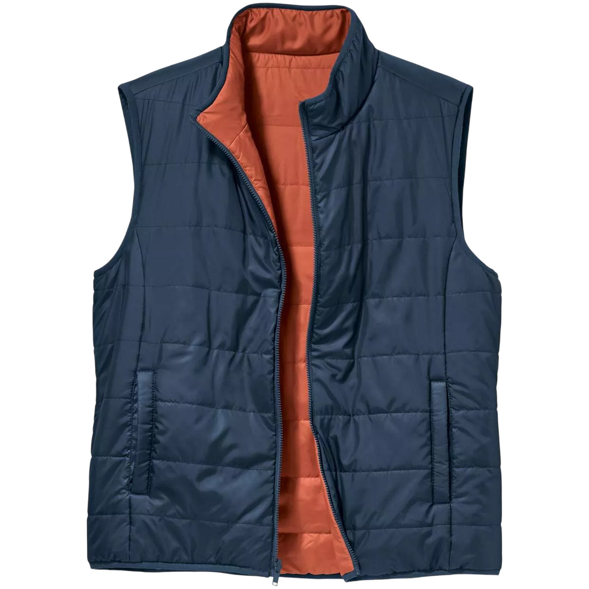 Navy-Orange - Back - Atlas For Men Mens Water Repellent Gilet