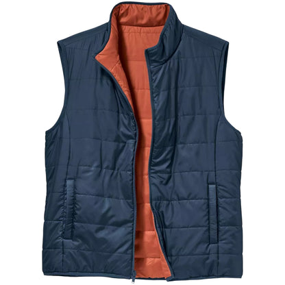 Navy-Orange - Back - Atlas For Men Mens Water Repellent Gilet