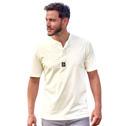 Blue-Brown-Ecru - Lifestyle - Atlas For Men Mens Henley T-Shirt (Pack of 3)
