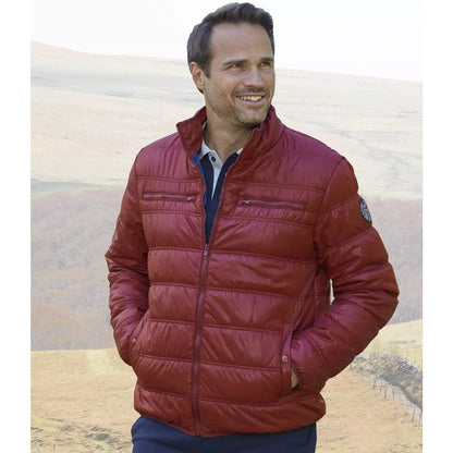 Burgundy - Back - Atlas For Men Mens Full Zip Puffer Jacket