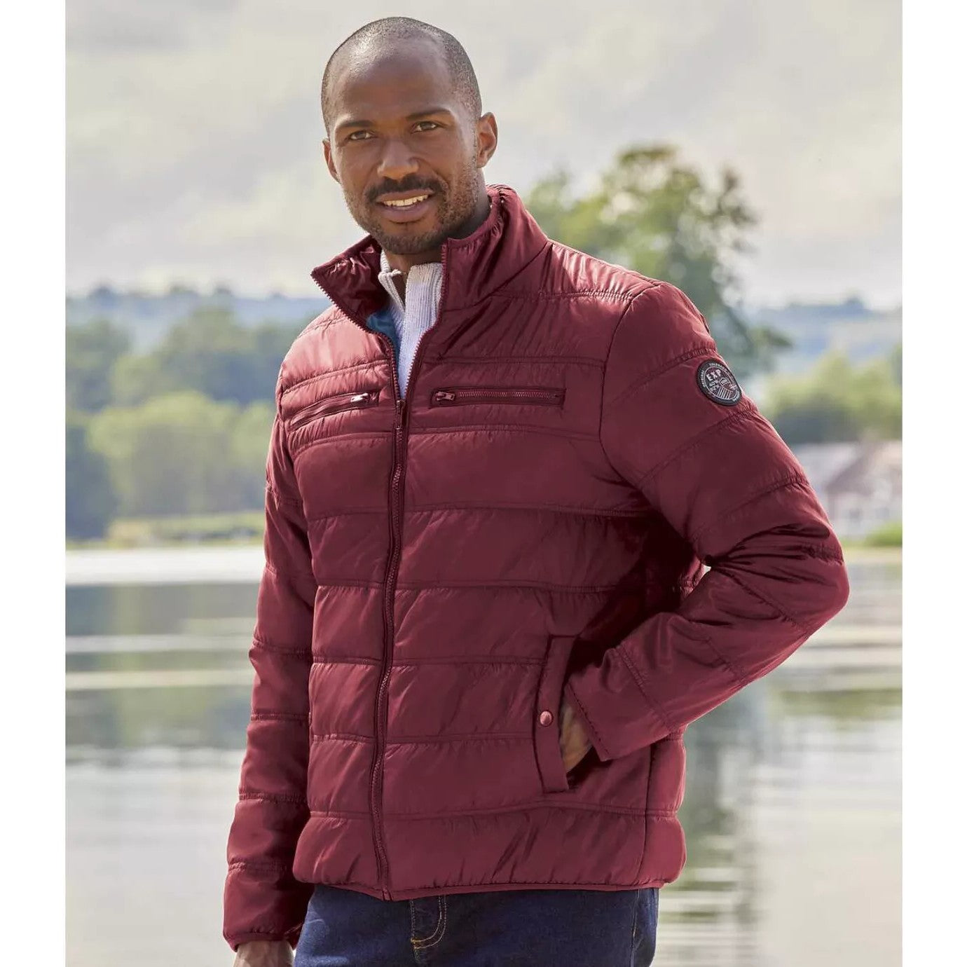Burgundy - Pack Shot - Atlas For Men Mens Full Zip Puffer Jacket