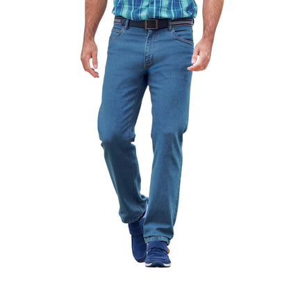 Blue - Back - Atlas For Men Mens Regular Jeans