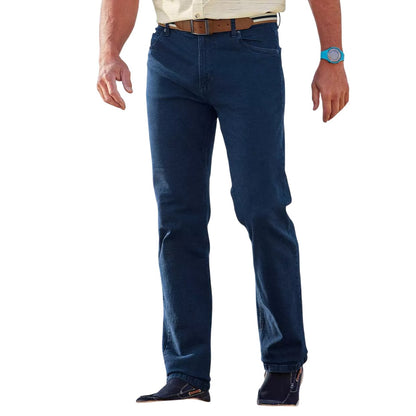 Dark Blue - Back - Atlas For Men Mens Straight Cut Jeans