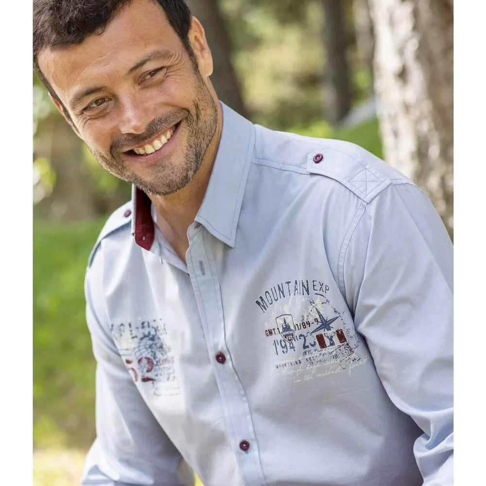 Sky Blue - Back - Atlas For Men Mens Pilot Shirt