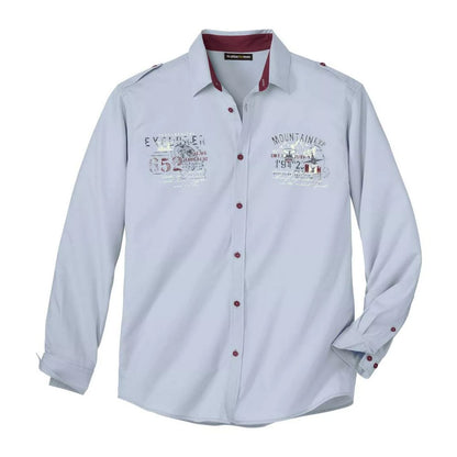 Sky Blue - Front - Atlas For Men Mens Pilot Shirt