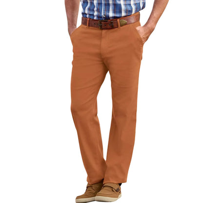 Terracotta - Back - Atlas For Men Mens Chino Stretch Trousers