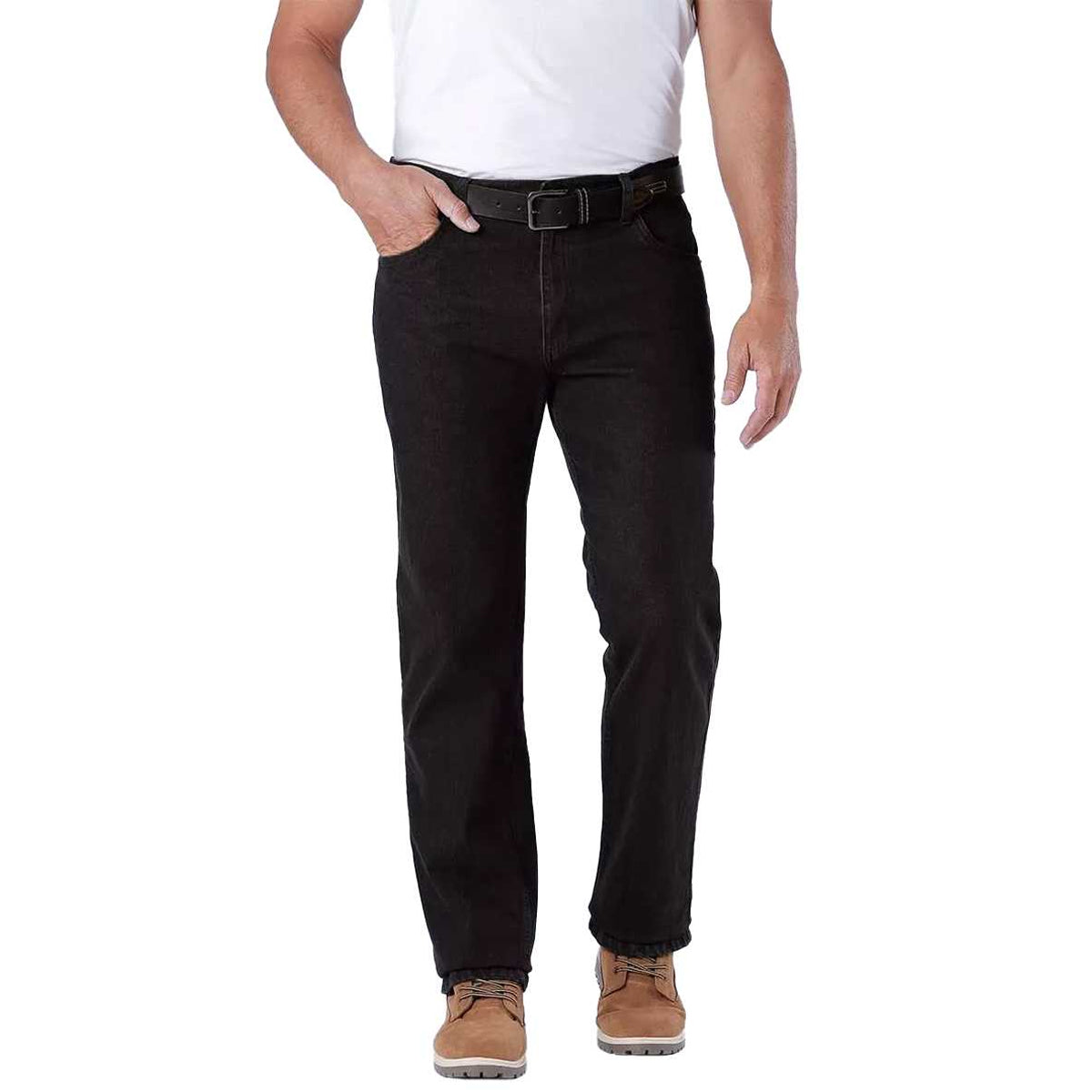 Blue-Black - Back - Atlas For Men Mens Stretch Regular Jeans (Pack of 2)