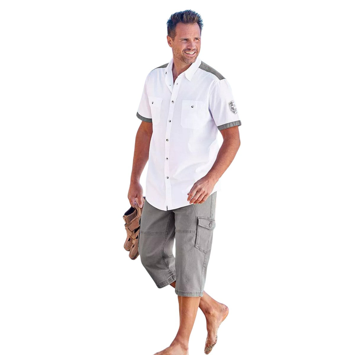 White - Back - Atlas For Men Mens Pilot Shirt