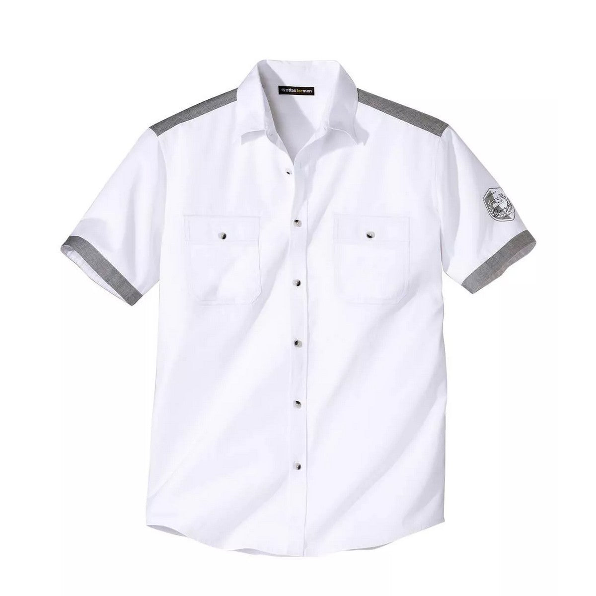 White - Front - Atlas For Men Mens Pilot Shirt