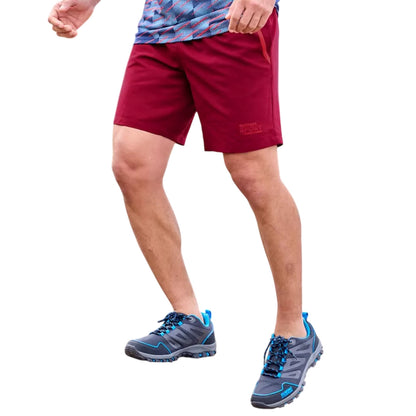 Burgundy-Navy Blue - Side - Atlas For Men Mens Microfibre Lightweight Sport Shorts (Pack of 2)