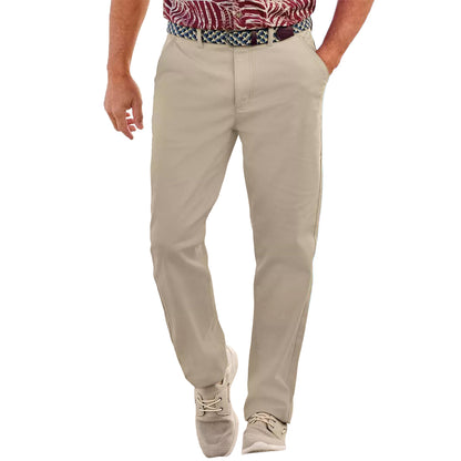 Beige - Back - Atlas For Men Mens Twill Stretch Chinos