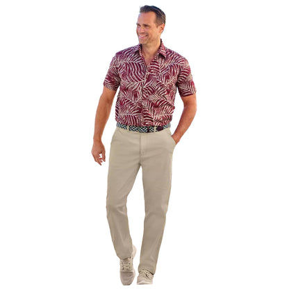 Beige - Side - Atlas For Men Mens Twill Stretch Chinos