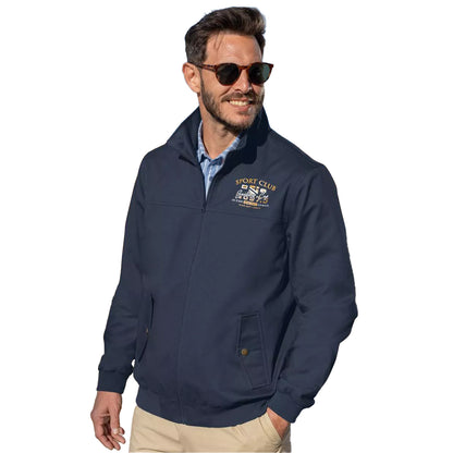 Navy - Back - Atlas For Men Mens Sport Club Twill Jacket