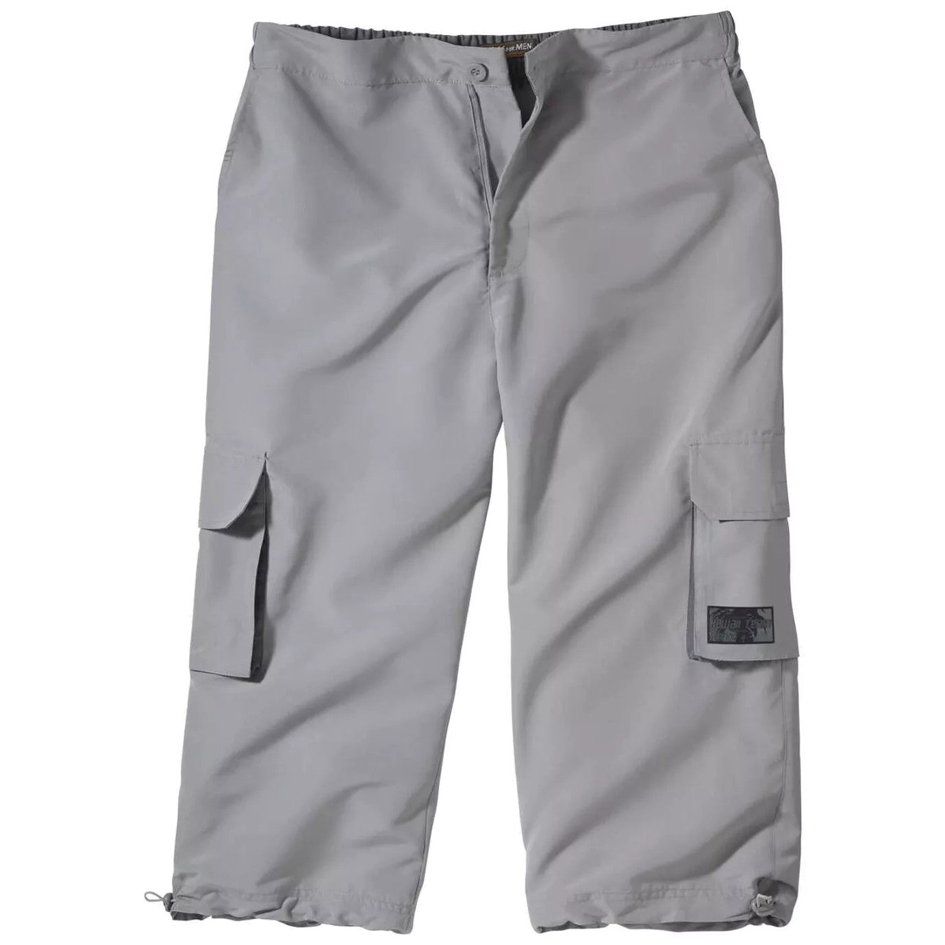 Light Grey - Front - Atlas For Men Mens Microfibre Cropped Trousers